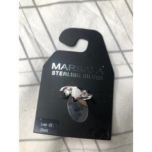 Marsala Sterling silver Lab Ct opal 6